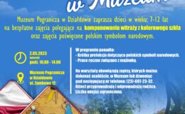 plakat promujący warsztaty w Muzeum Pogranicza