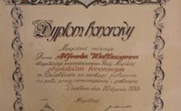dyplom honorowy dla Alfreda Wellengera z 20 stycznia 1930 roku