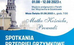 plakat informujący o Pielgrzymce na Janą Górę