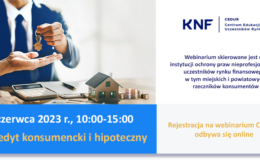 Grafika zaprasza do udziału w webinarium „Kredyt konsumencki i hipoteczny”, 6 czerwca 2023 roku