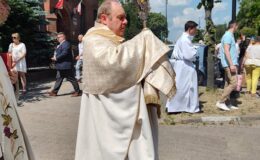 Procesja Bożego Ciała. Parafia pw. Podwyższenia Krzyża Świętego w Działdowie