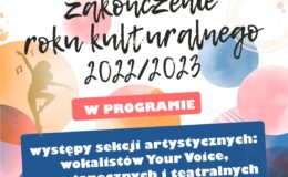 plakat zapraszający na zakończenie roku kulturalnego MDK
