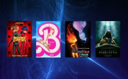 plakaty filmowe takich filmów, jak: "Miraculous: Biedronka i Czarny Kot. Film", “Barbie”, “Między nami żywiołami”, „Pajęczyna”