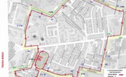 mapa przedstawiająca trasę głównego VIII Działdowskiego Biegu Niepodległości