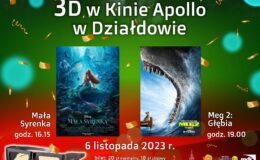plakaty filmów: "Mała Syrenka" i "Meg2:Gębia"
