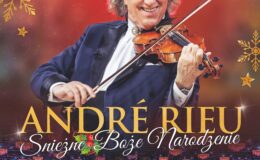 plakat zapraszający na koncert „Śnieżne Boże Narodzenie z André Rieu”