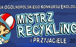 grafika zapraszająca do udziału w konkursie „Mistrz Recyklingu i Przyjaciele”