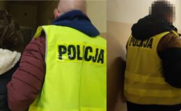 podejrzana i podejrzany o rozbój prowadzeni przez policjantów / fot. KPP Działdowo