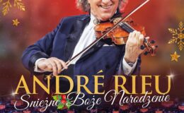 plakat zapraszający na koncert „Śnieżne Boże Narodzenie z André Rieu”