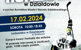 plakat informujący o turnieju hokejowym