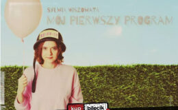kobieta i napis Sylwia Wiszowata, mój pierwszy program, kup bilecik, bilety dostępne na www.kupbilecik.pl