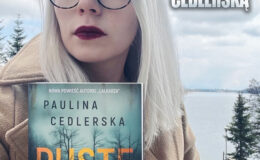 plakat informujący o wydarzeniu - spotkanie z pisarką Pauliną Cedlerską