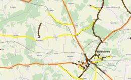 mapka planowanych tras rowerowych w powiecie