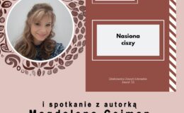 plakat informujący o wydarzeniu - "Nasiona ciszy" - promocja tomiku wierszy Magdaleny Cejman