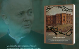 głównym ksiądz kanonik Marian Ofiara i okładka Jego książki ,