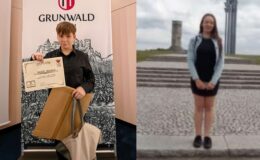 dwoje uczniów Mikołaj Bartniki i Nina Madej