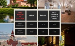 kolaż zdjęć z Muzeum Pogranicza i cennik biletów