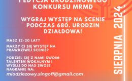 plakat informujący o konkursie organizowanym przez Młodzieżową Radę Miasta Działdowo