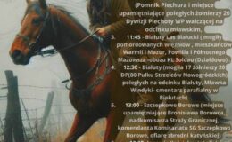 plakat ze szczegółowym programem wydarzenia "Dzień Pamięci o Poległych i Pomordowanych"