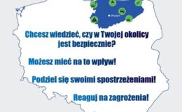 infografika z zaznaczoną mapą Polski i Województwa Warmińsko-Mazurskiego