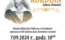 plakat informujący o Narodowym Czytaniu 2024