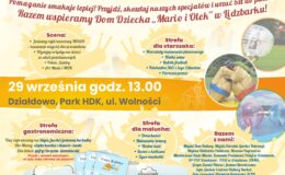 plakat informujący o Festynie Rodzinny "Cittaslow Sunday"