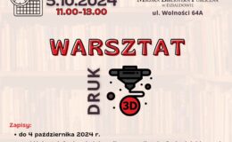 plakat informujący o wydarzeniu - Kreatywne Soboty w Bibliotece