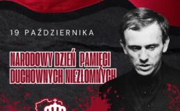 plakat informujący o Dniu Pamięci Duchownych Niezłomnych