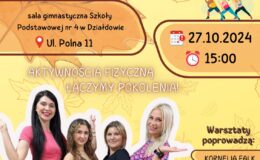 plakat informujący o Jesiennym Maratonie Art Fit