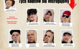 plakat informujący o spektaklu "Migawki z PRL’u"