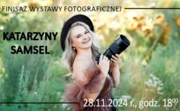 plakat informujący o wydarzeniu - wystawie fotograficznej autorstwa Szymona Szostka "Odskocznia od codzienności"