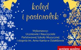 plakat informujący o koncercie kolęd i pastorałek