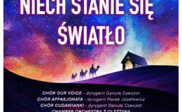 plakat informujący o koncercie kolęd „Niech się stanie światło”