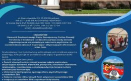 plakat informujący o ofercie Środowiskowego Domu Samopomocy Caritas w Działdowie