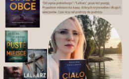 plakat informujący o spotkaniu z pisarką Pauliną Cedlerską