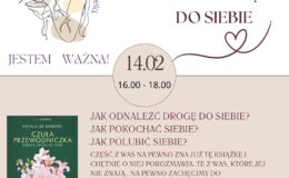 plakat informujący o spotkaniu Klubu dla Kobiet w Powiatowej Bibliotece Pedagogicznej w Działdowie