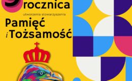 infografika przedstawiająca 9 rocznicę utworzenia Stowarzyszenia "Pamięć i Tożsamość