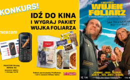 grafika informująca o konkursie w organizowanym przez Kino Apollo w Działdowie
