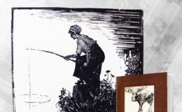 plakat informujący o spotkaniu poświęconym twórczości literackiej i plastycznej Roberta Budzinskiego