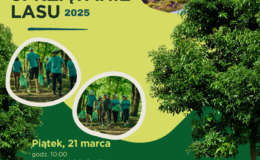 grafika informująca o akcji sprzątania lasu
