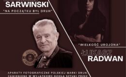 plakat zapraszający na Europejską Noc Muzeów do Muzeum Bitwy pod Grunwaldem i na wstawę "Na początku był Druh"