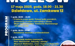 plakat zapraszający na Noc Muzeów do Muzeum Pogranicza w Działdowie