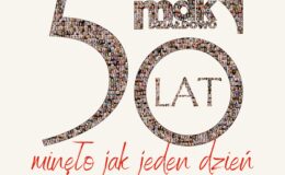 plakat informujący o koncercie i widowisku z okazji 50. lecia Miejskiego Domu Kultury w Działdowie