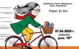 plakat informujący o rajdzie rowerowym „Odjazdowy Bibliotekarz”