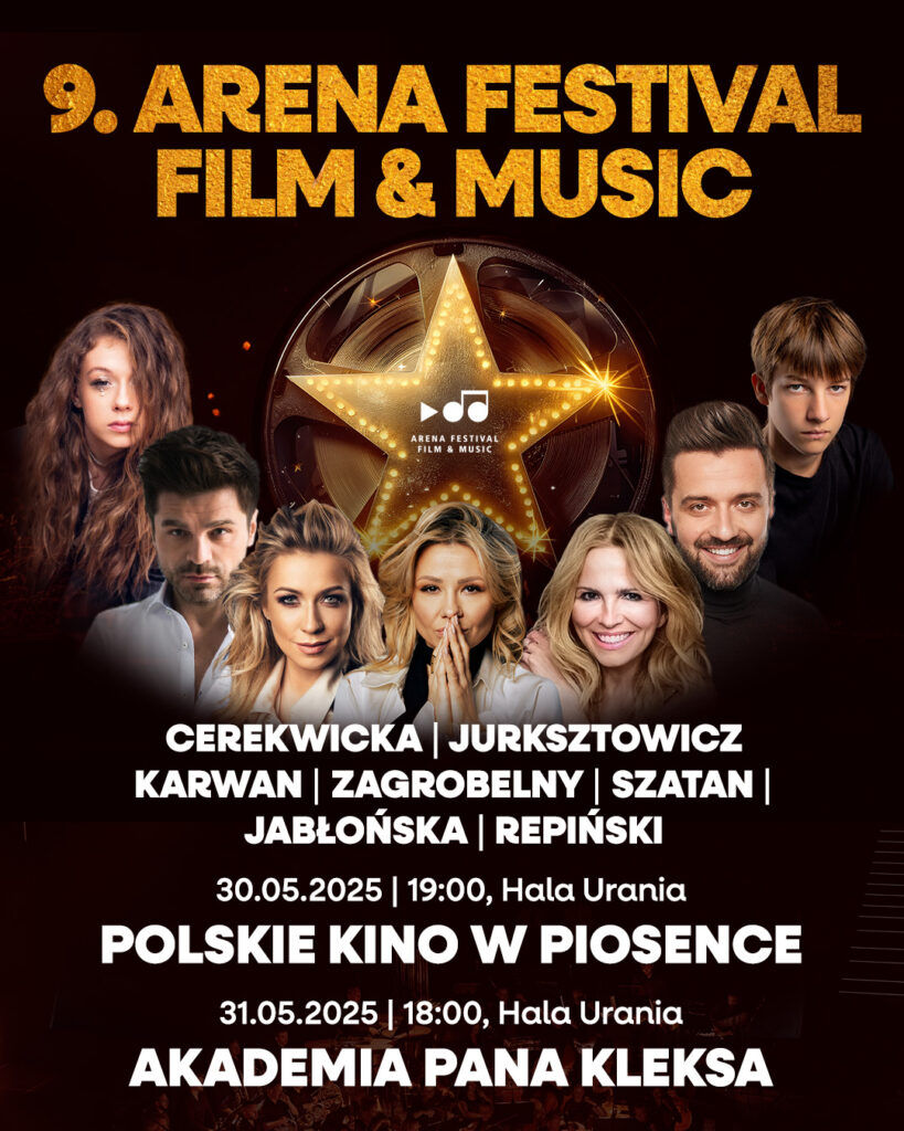 plakat informujący o festiwalu - Arena Festival Film&Music