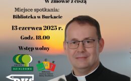 plakat informujący o spotkaniu autorskim z księdzem Dawidem Galanciakiem