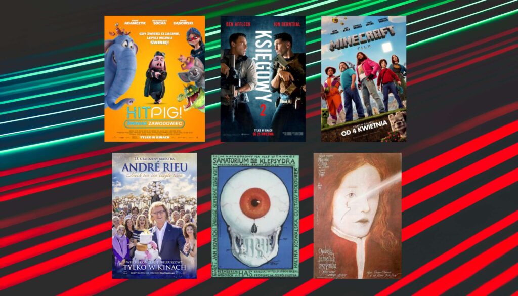 Pięć filmów i jedna retransmisja koncertu. Zapraszamy do Kina Apollo plakaty filmowe takich filmów jak: "Hitpig. Świniak zawodowiec", "Sanatorium pod klepsydrą", "Księgowy 2", "Minecraft", "Osobisty pamiętnik grzesznika przez niego samego spisany", „André Rieu. Niech ten sen ciągle trwa” Jubileuszowy koncert z okazji 75. urodzin Maestra