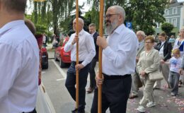 Procesja Bożego Ciała. Parafia pw. Podwyższenia Krzyża Świętego w Działdowie