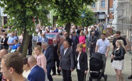 Procesja Bożego Ciała. Parafia pw. Podwyższenia Krzyża Świętego w Działdowie