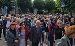 Procesja Bożego Ciała. Parafia pw. Podwyższenia Krzyża Świętego w Działdowie